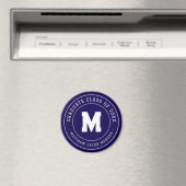 Moderne Monogram Afstudeerklas van 20XX Aangepast Magneet (Insitu (Vaatwasser))