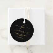 Moderne Monogram Afstuderen Bedankjes Labels (In situ)