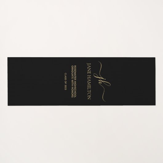 Moderne monogram Afstuderen Yogamat (Achterkant (horizontaal))