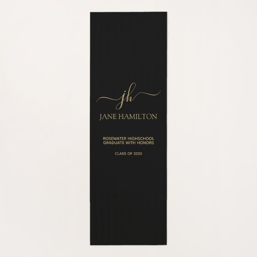 Moderne monogram Afstuderen Yogamat (Achterkant)