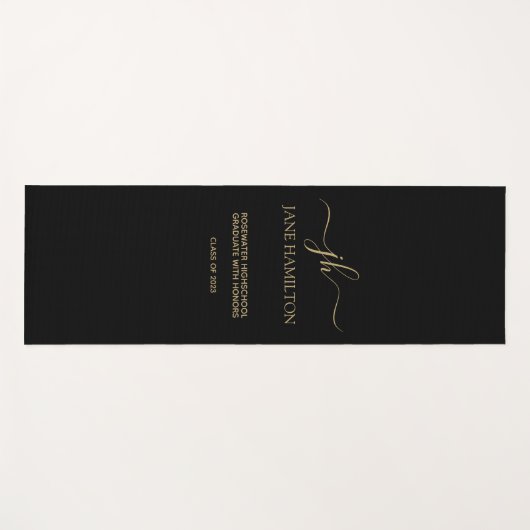 Moderne monogram Afstuderen Yogamat (Voorkant (horizontaal))