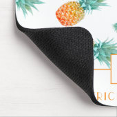 Moderne Monogram Ananas Fruit Patroon Muismat (Hoek)