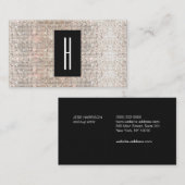 Moderne Monogram Beauty Salon Make-up Artiest Visitekaartje (Voorkant / Achterkant)