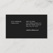 Moderne Monogram Beauty Salon Make-up Artiest Visitekaartje (Achterkant)