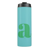 Moderne monogram beginletter in blauw en groen