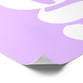 Moderne Monogram Beginletter Pastel Lavendel Poster (Hoek)