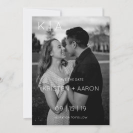 Moderne monogram Bewaar de datum Save The Date