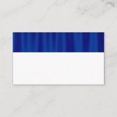Moderne monogram - Blauw gordijn Visitekaartje (Achterkant)