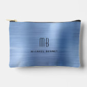 Moderne Monogram Blauwe Etui (Voorkant)