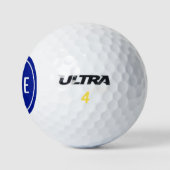 Moderne Monogram Blauwe Golfballen (Logo)
