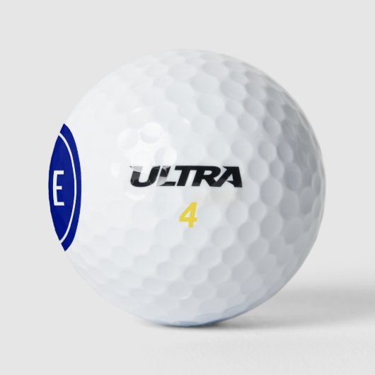 Moderne Monogram Blauwe Golfballen (Logo)