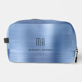 Moderne Monogram Blauwe Toilettasje