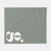 Moderne Monogram Bold Initiaal Saliegroen Minimali Fleece Deken (Voorkant (Horizontaal))