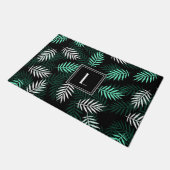 Moderne Monogram Botanische Bladeren Patroon Deurmat (Schuin)