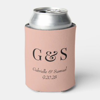 Moderne Monogram Bruid & bruidegom Namen Bruiloft Blikjeskoeler