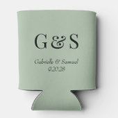 Moderne Monogram Bruid & bruidegom Namen Bruiloft Blikjeskoeler (Achterkant)