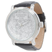 Moderne Monogram Bruidsjonker Horloge (Gekanteld)