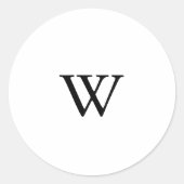 Moderne monogram bruiloft Envelope zegels (Voorkant)