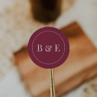 Moderne Monogram Bruiloft Favor Sticker