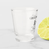 Moderne Monogram Bruiloft Groomswoman Favor Gift Shot Glas (Links)