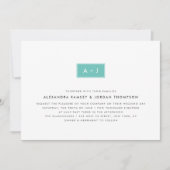 Moderne Monogram bruiloft uitnodiging | Groep (Voorkant)