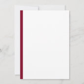 Moderne Monogram Burgundy Simple Budget Wedding Kaart (Achterkant)