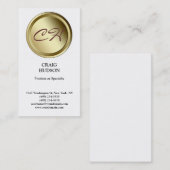 Moderne Monogram Button Patroon Witte Visitekaartj Visitekaartje (Voorkant / Achterkant)