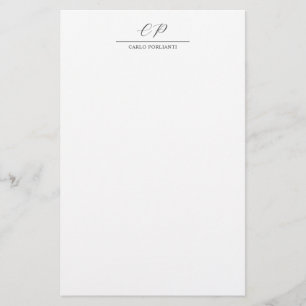 Moderne Monogram-Calligrafie Eenvoudige Naam Briefpapier