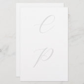 Moderne Monogram-Calligraphy Eenvoudige Naam Briefpapier (Voorkant / Achterkant)