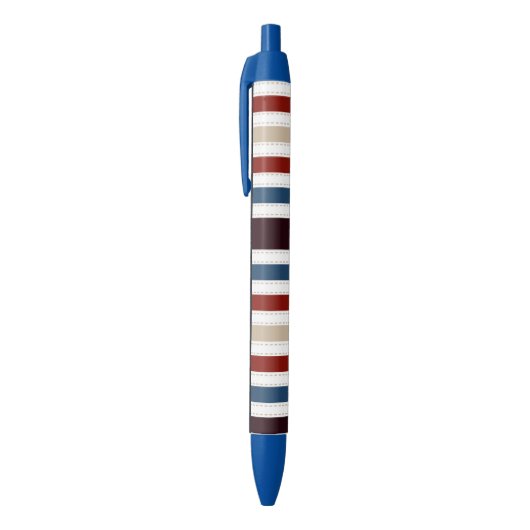 Moderne Monogram Chic Gestreepte Inktpen Zwarte Inkt Pen (Top (Verticaal))