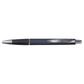 Moderne Monogram Chique Navy Blauw en Goud Pen (Achterkant)