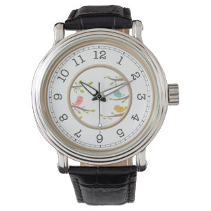 Moderne monogram  Classic Black Roman Numbers Horloge