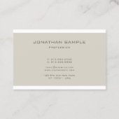 Moderne Monogram Clean Professional Plain Luxury Visitekaartje (Achterkant)