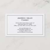 Moderne monogram contractant onroerend goed visitekaartje (Achterkant)