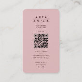 Moderne Monogram Cosmetoloog Estheticus Roze Visitekaartje (Achterkant)