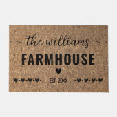 Moderne monogram deur deur voor huisdeur deurmat (Voorkant)