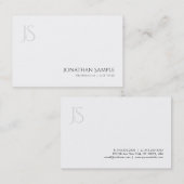 Moderne monogram eenvoudige ontwerpversie Sjabloon Visitekaartje (Voorkant / Achterkant)