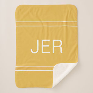 Moderne Monogram Eerste Letter Eenvoudige Sjabloon Sherpa Deken