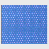 Moderne Monogram Eerste Letter Helder Blauw Roze Cadeaupapier (Vlak)
