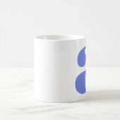 Moderne Monogram Eerste Letter in Periwinkle Koffiemok (Center)
