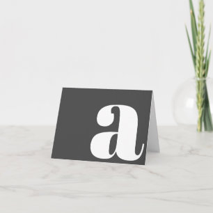 Moderne Monogram Eerste Letter Klassiek Zwart Wit Notitiekaartje