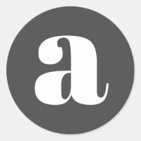 Moderne Monogram Eerste Letter Klassiek Zwart Wit