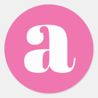 Moderne Monogram Eerste Letter Kleurrijk Heet Roze