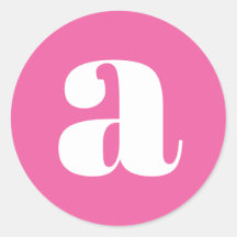 Moderne Monogram Eerste Letter Kleurrijk Heet Roze