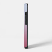Moderne Monogram Eerste Letter Naam Roze Blauwe Gr iPhone Hoesje (Linkerkant)