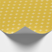 Moderne Monogram Eerste Letter Pastel Gele Crème Cadeaupapier (Hoek)