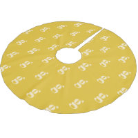 Moderne Monogram Eerste Letter Pastel Gele Crème