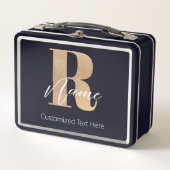 Moderne Monogram Eerste Letter R & Naam Gepersonal (Voorkant)