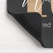 Moderne Monogram Eerste Letter R & Naam Persoonlij Muismat (Hoek)