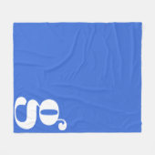 Moderne Monogram Eerste Letter Schattig Lichtblauw Fleece Deken (Voorkant (Horizontaal))